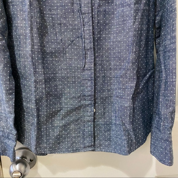 J.Crew Chambray Polka Dot Perfect Shirt 00 XS XXS - Picture 5 of 11